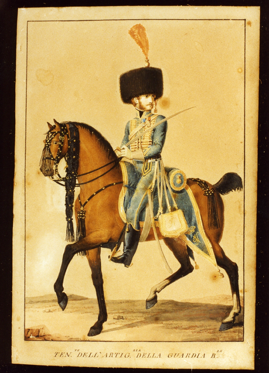 figura maschile (dipinto) - ambito napoletano (sec. XIX)