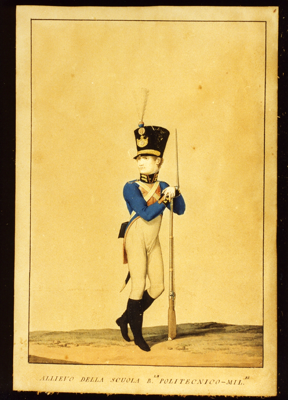 figura maschile (dipinto) - ambito napoletano (sec. XIX)