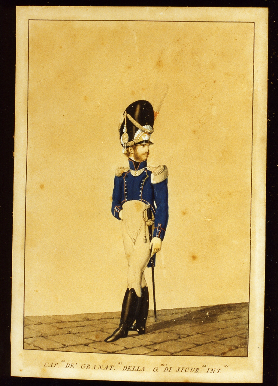 figura maschile (dipinto) - ambito napoletano (sec. XIX)