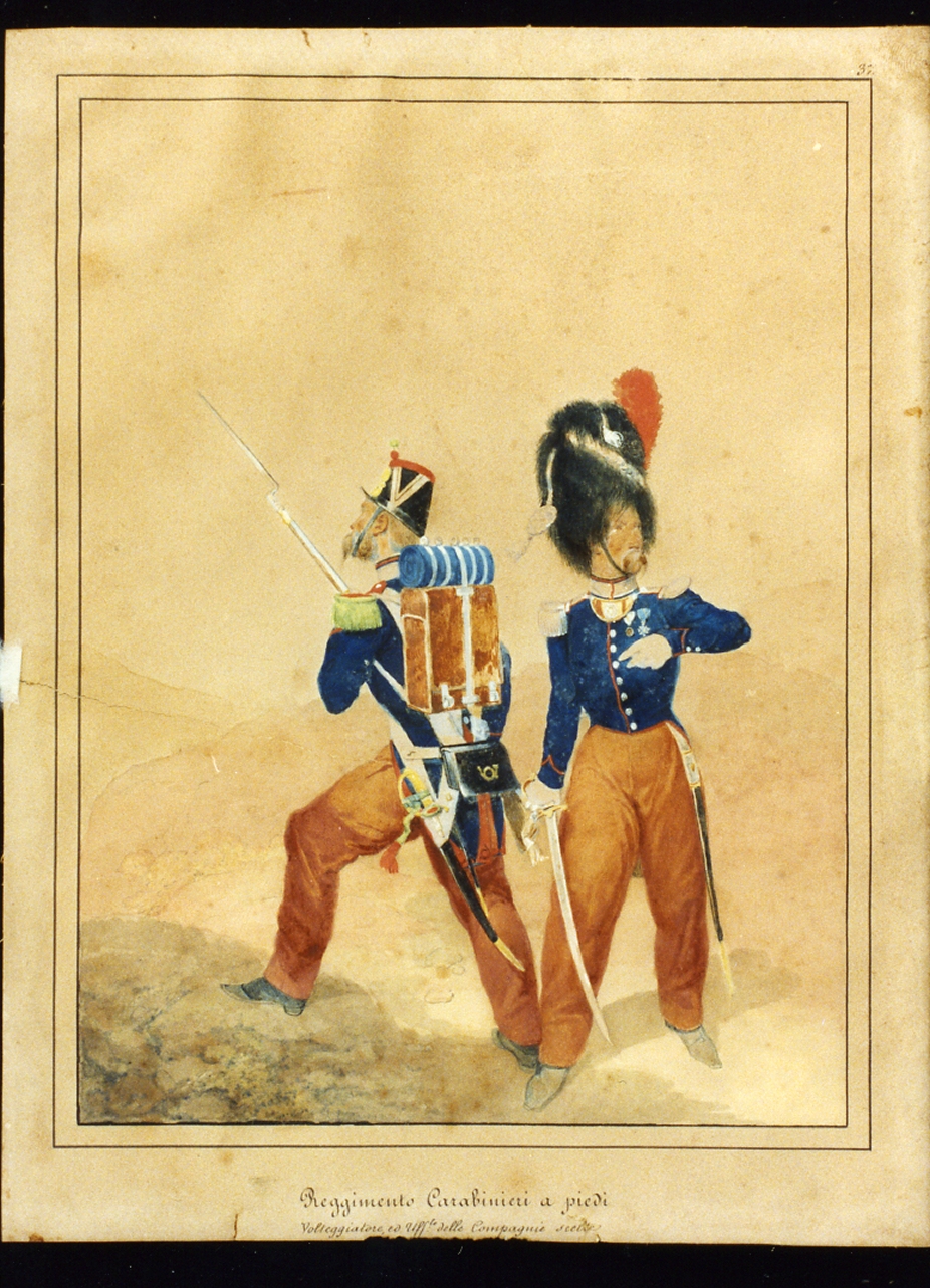 figura maschile (dipinto) - ambito napoletano (sec. XIX)