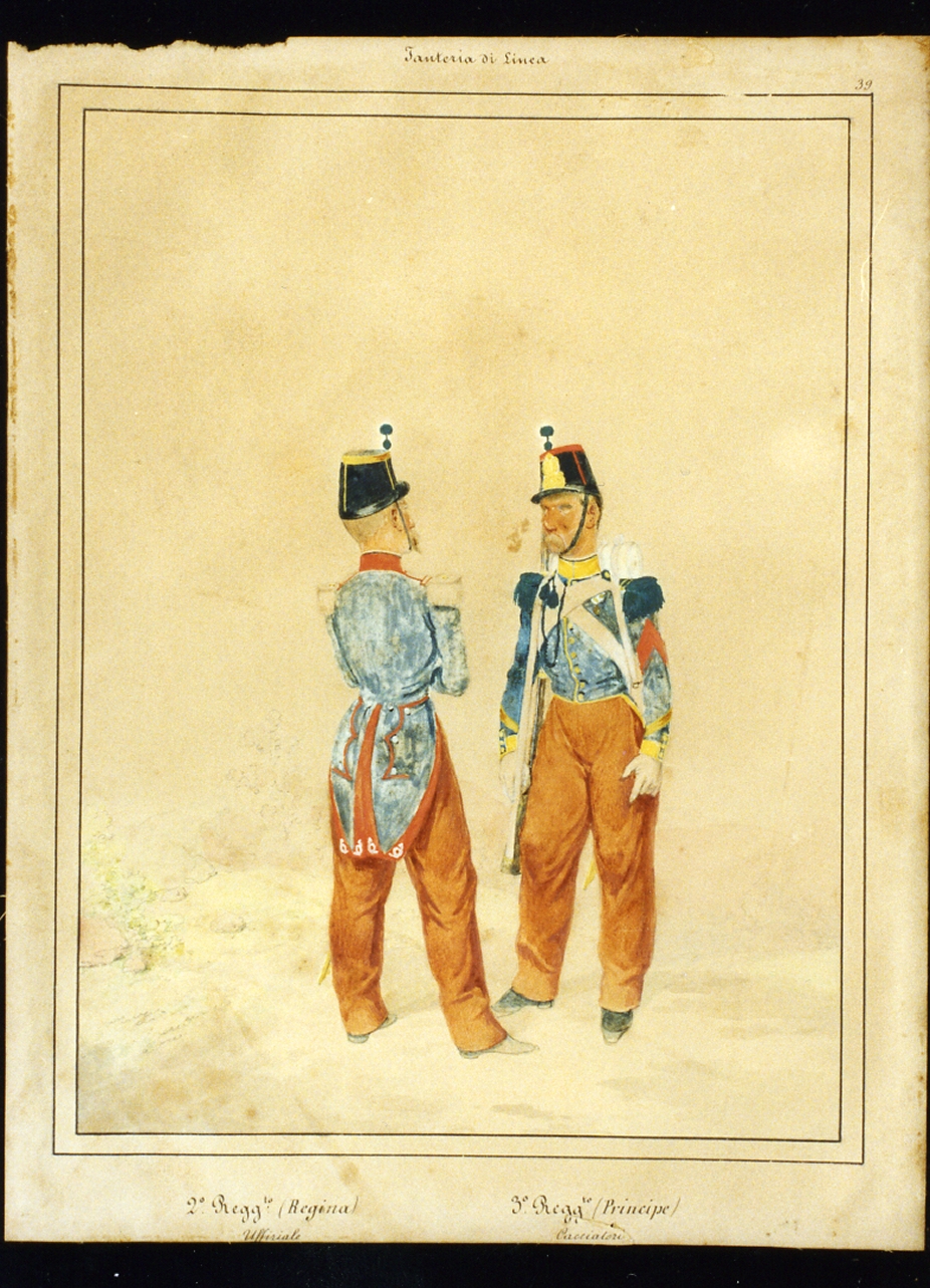 figure maschili (dipinto) - ambito napoletano (sec. XIX)