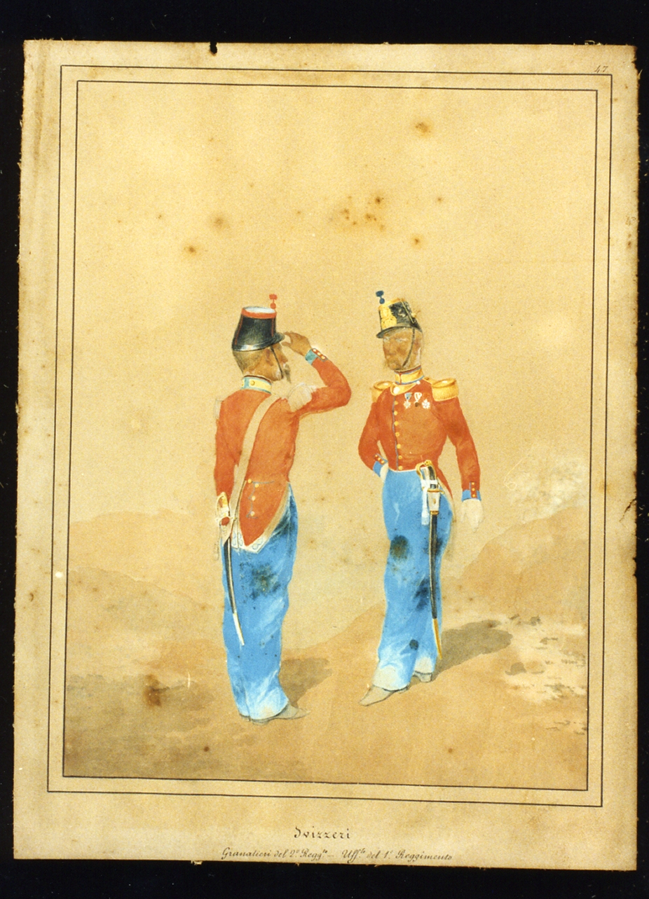 figure maschili (dipinto) - ambito napoletano (sec. XIX)