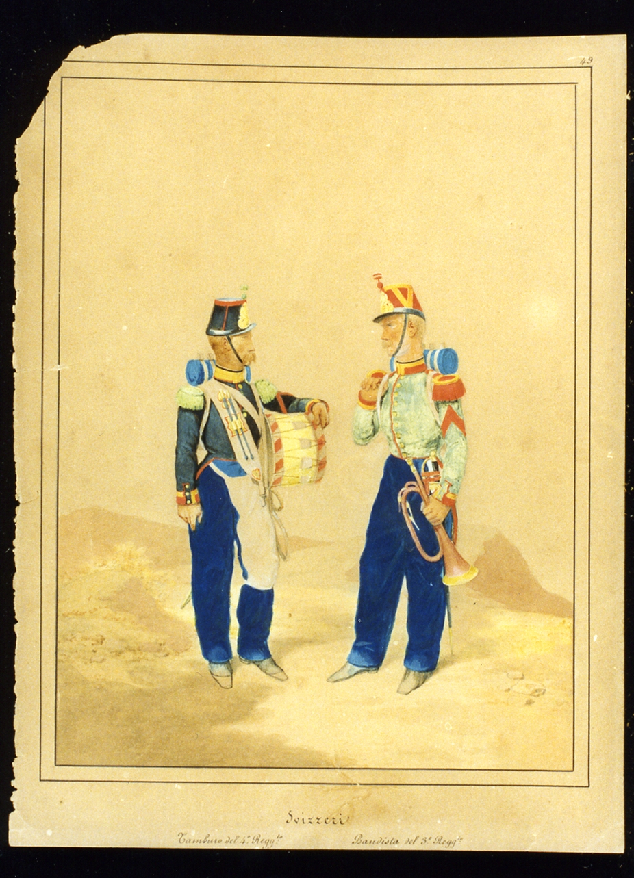 figure maschili (dipinto) - ambito napoletano (sec. XIX)