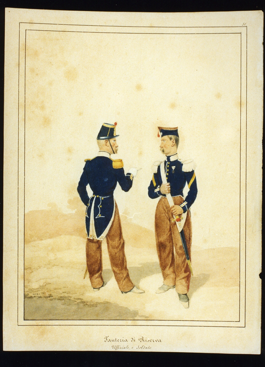 figure maschili (dipinto) - ambito napoletano (sec. XIX)