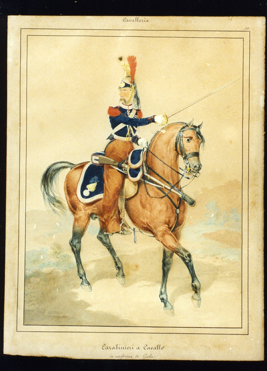 figura maschile (dipinto) - ambito napoletano (sec. XIX)