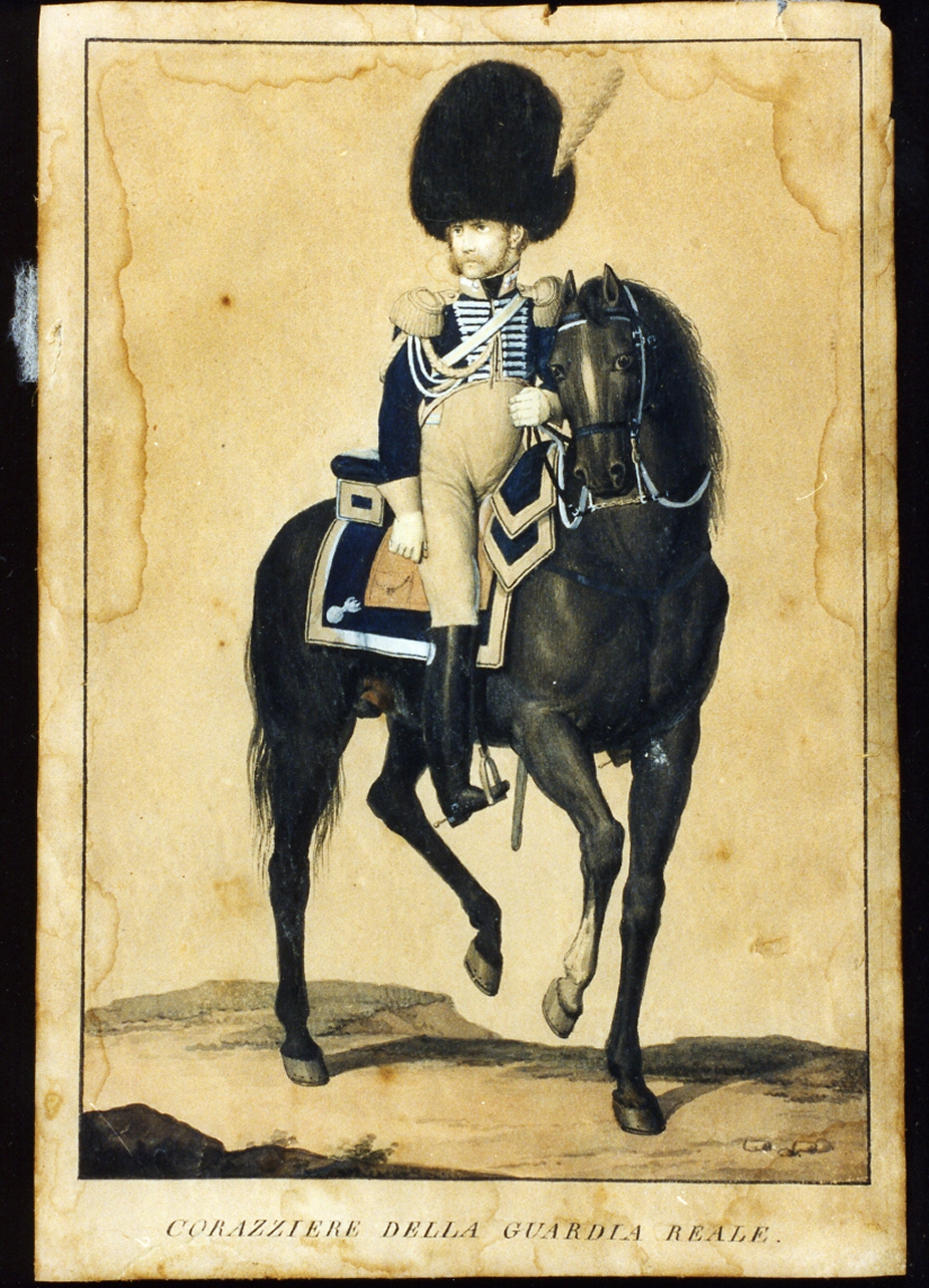 figura maschile (dipinto) - ambito napoletano (sec. XIX)