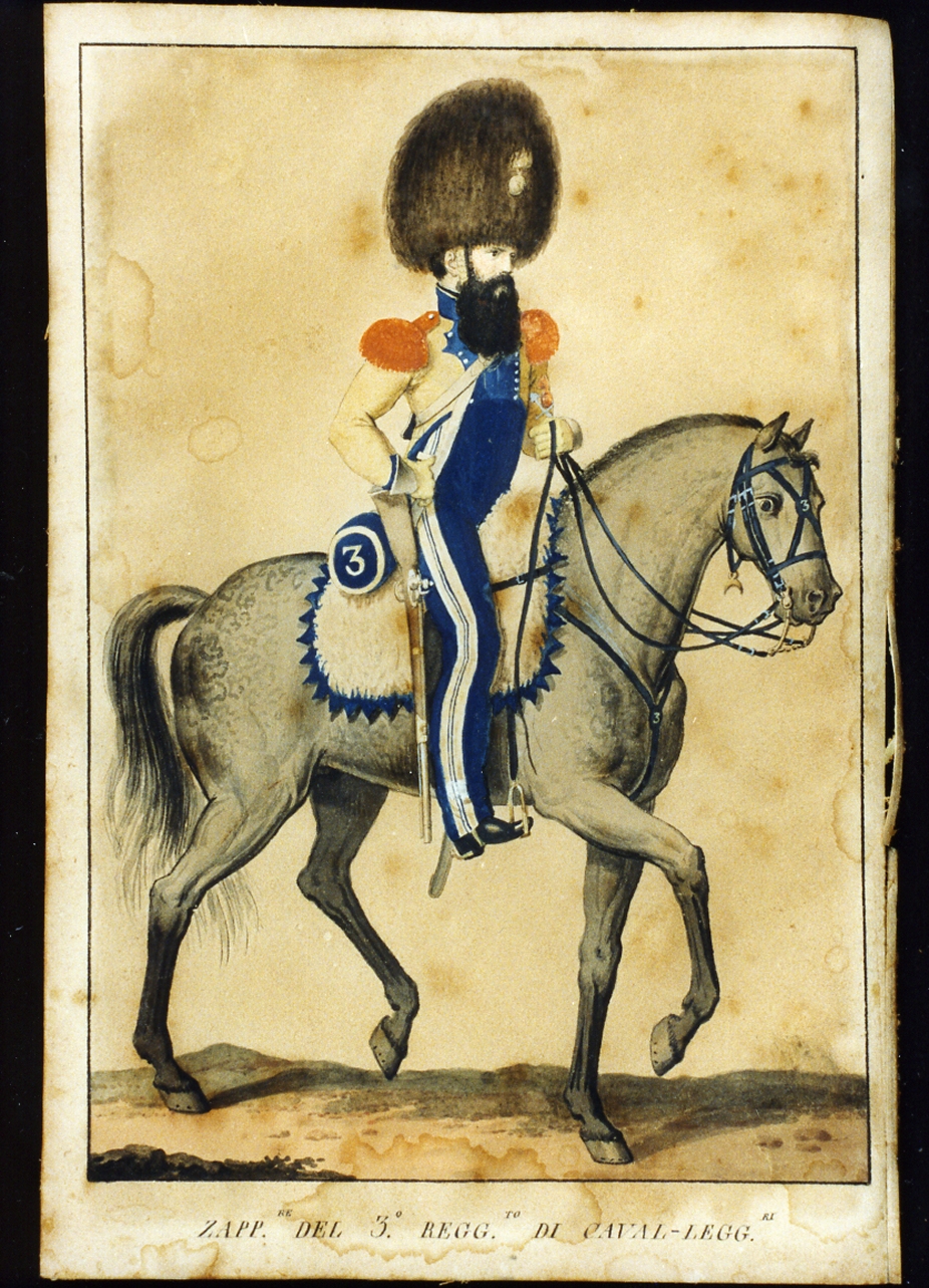 figura maschile (dipinto) - ambito napoletano (sec. XIX)