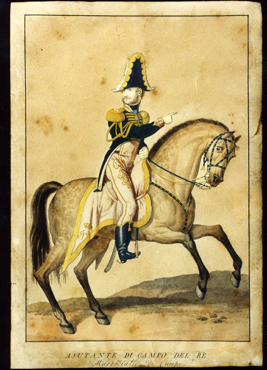 figura maschile (dipinto) - ambito napoletano (sec. XIX)