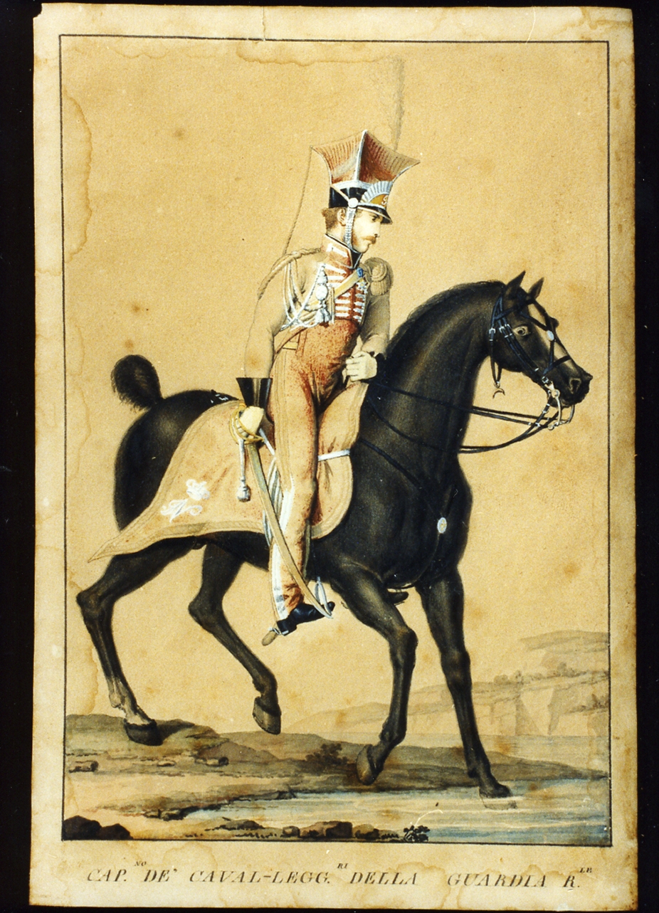 figura maschile (dipinto) - ambito napoletano (sec. XIX)