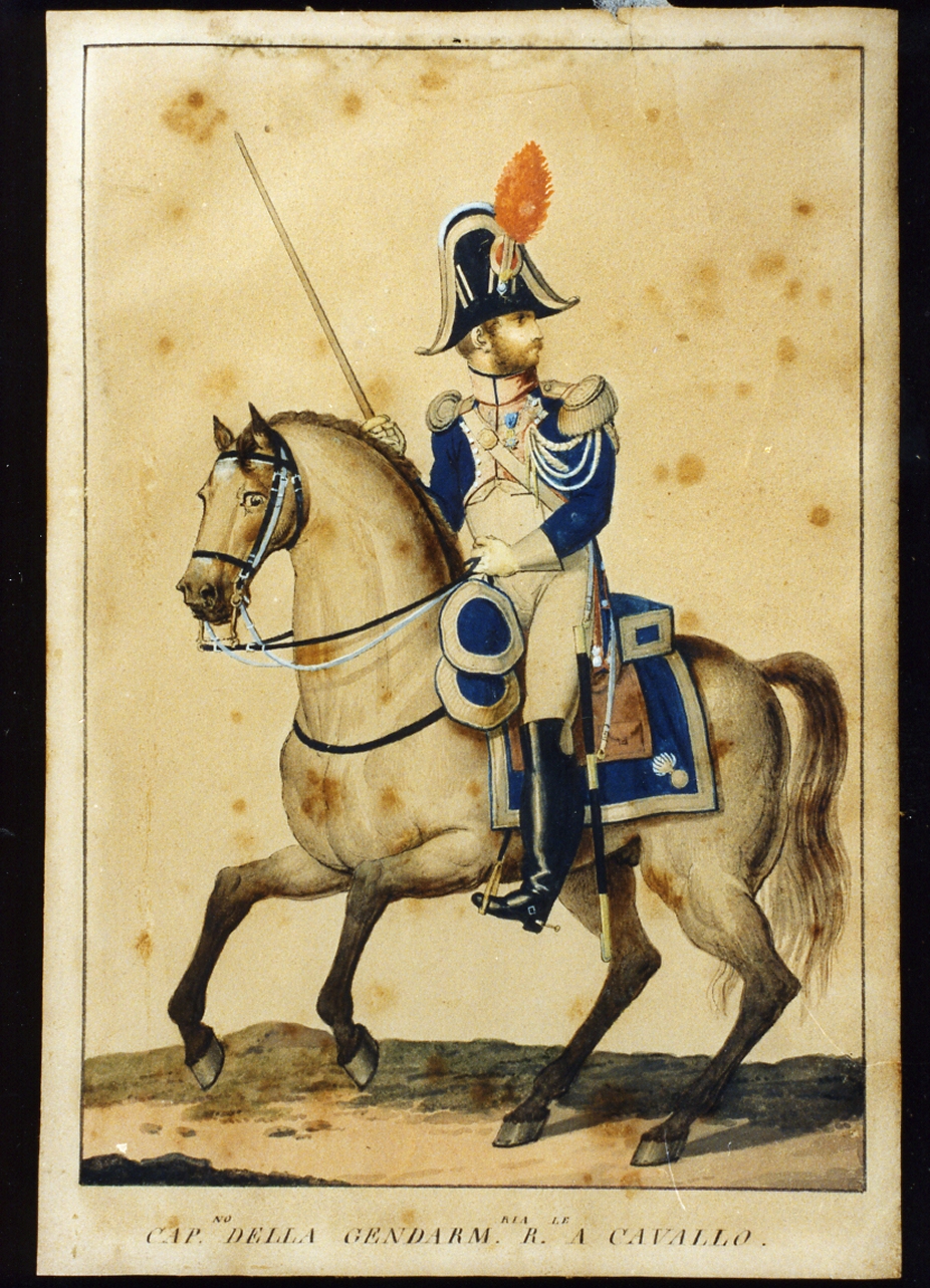 figura maschile (dipinto) - ambito napoletano (sec. XIX)