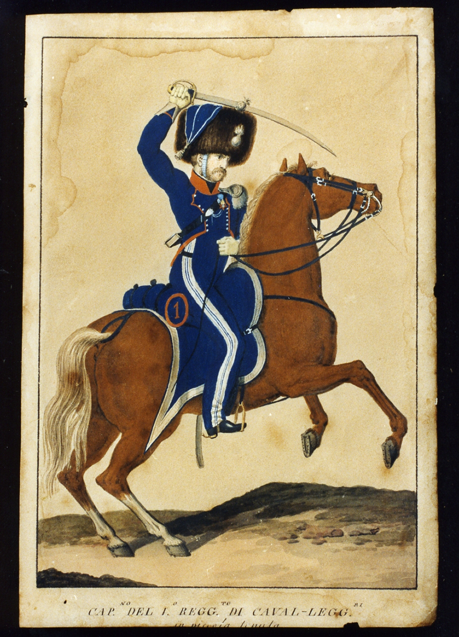 figura maschile (dipinto) - ambito napoletano (sec. XIX)