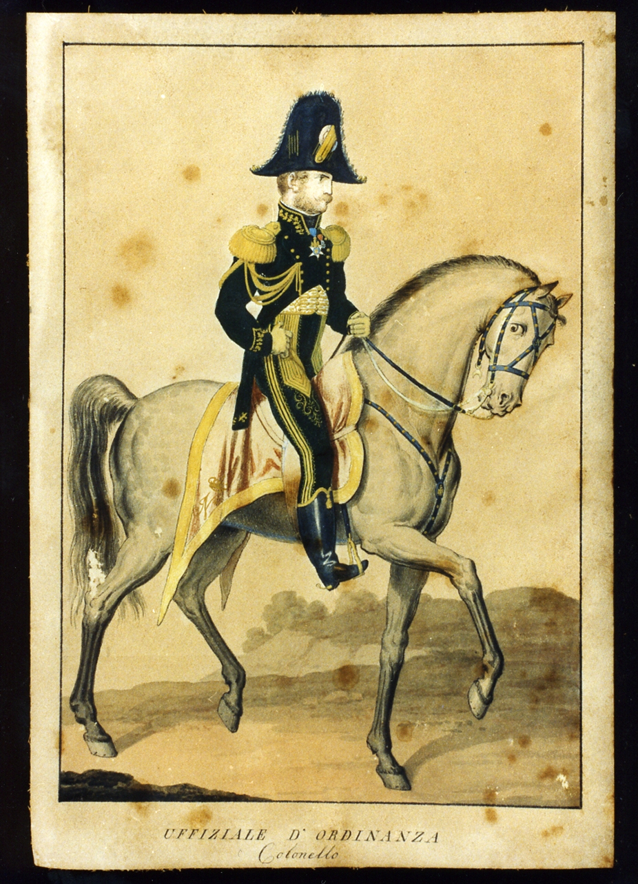 figura maschile (dipinto) - ambito napoletano (sec. XIX)