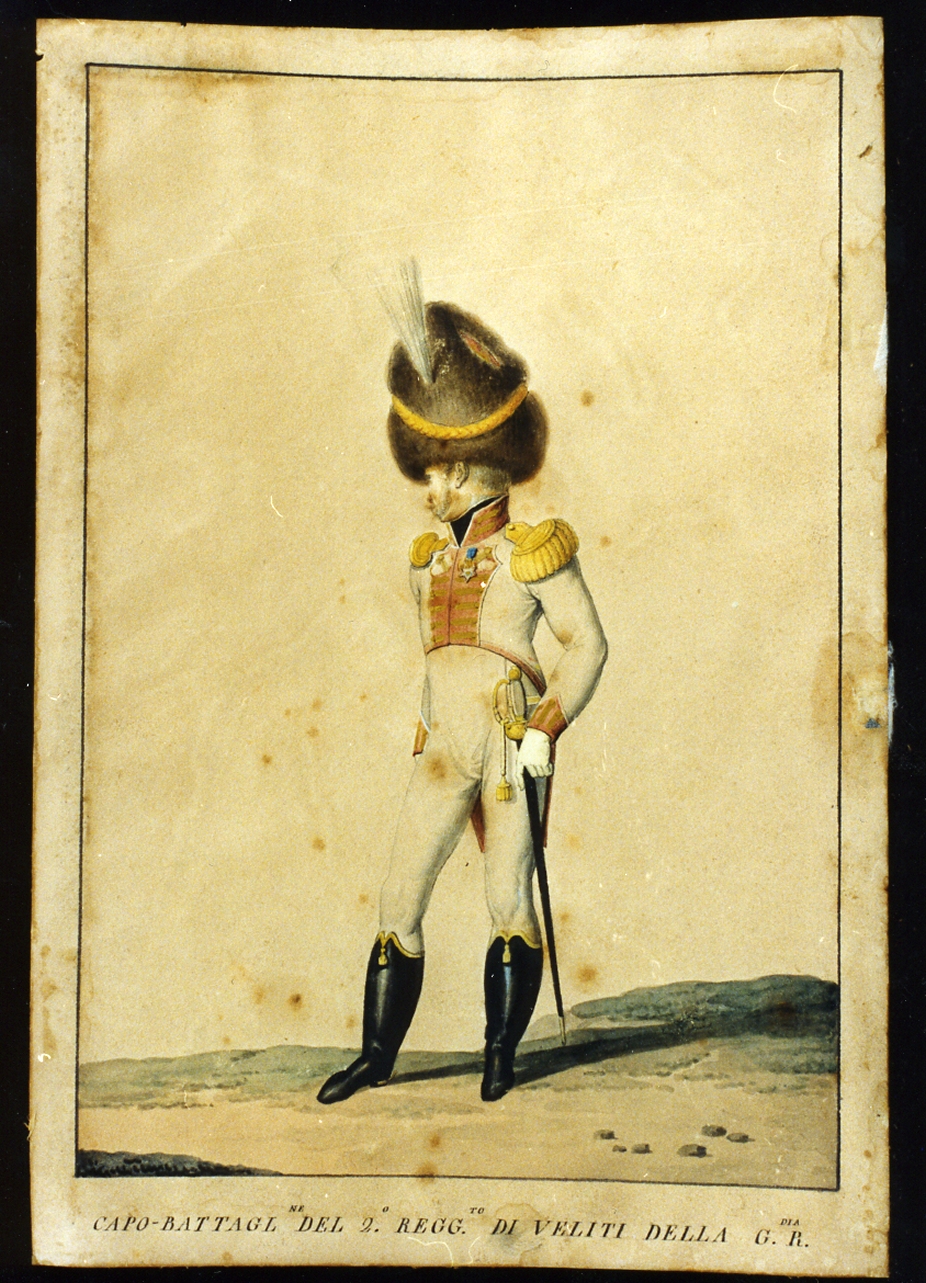 figura maschile (dipinto) - ambito napoletano (sec. XIX)