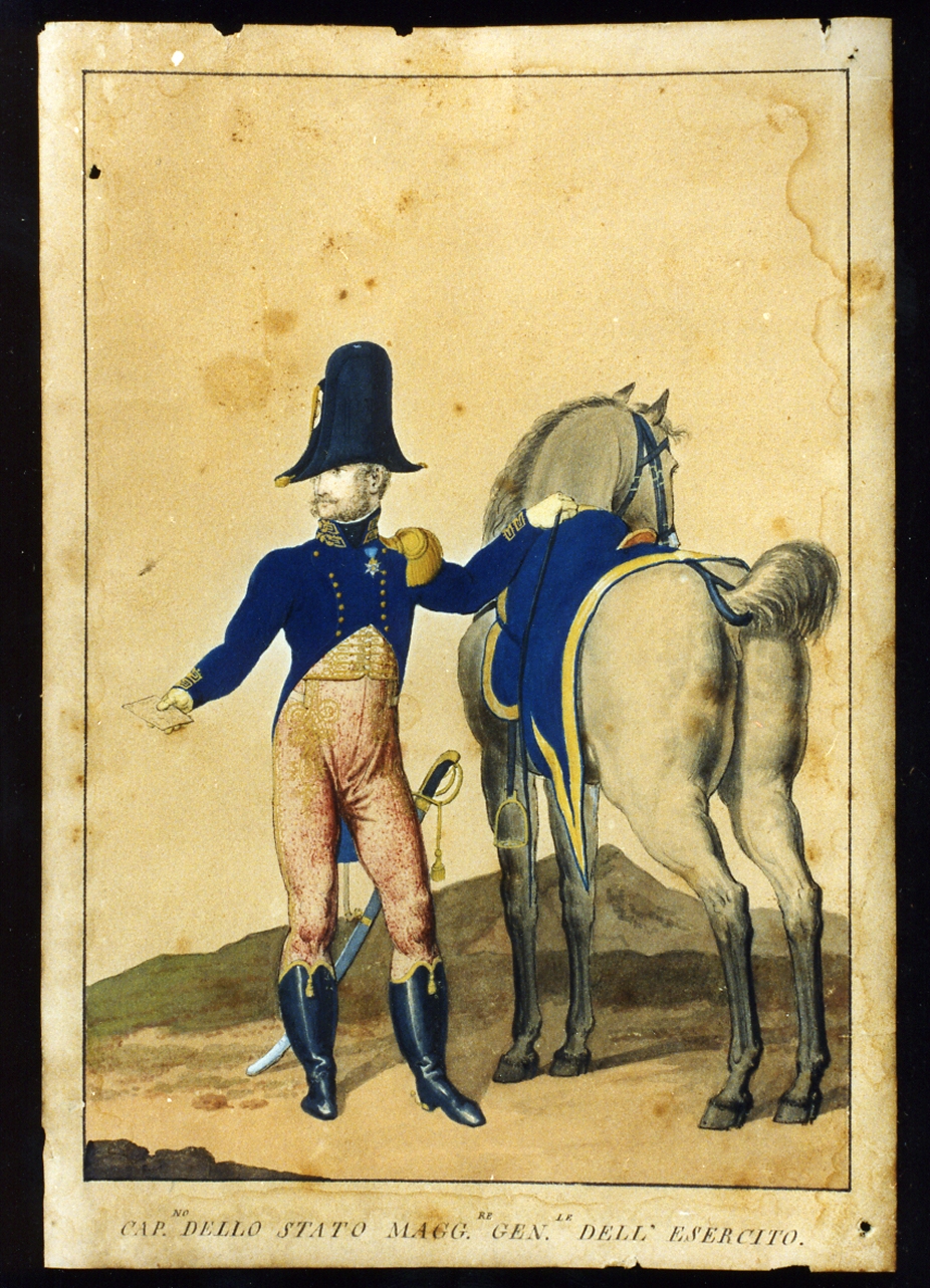 figura maschile (dipinto) - ambito napoletano (sec. XIX)