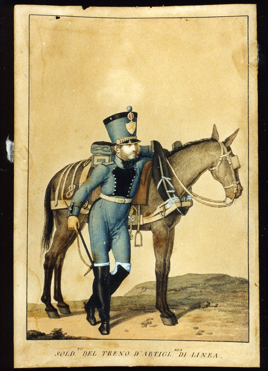 figura maschile (dipinto) - ambito napoletano (sec. XIX)