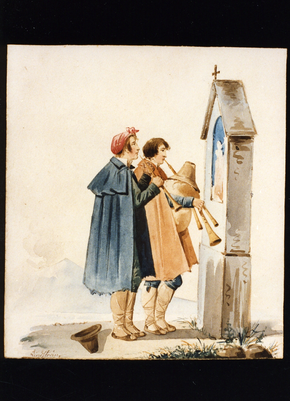 scena campestre (dipinto) di Lindstrom Karl Johan (sec. XIX)