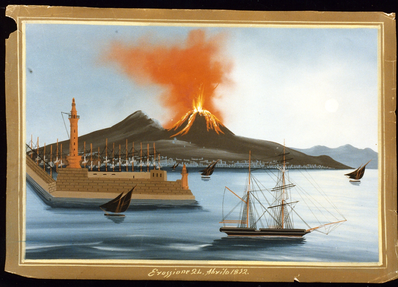 veduta di città (dipinto) - ambito napoletano (sec. XIX)