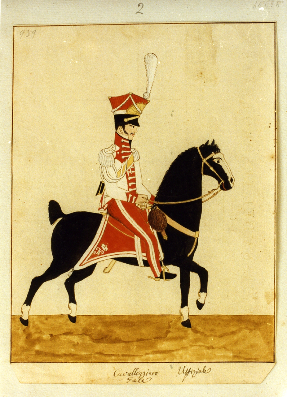 figura maschile (dipinto) - ambito napoletano (sec. XIX)