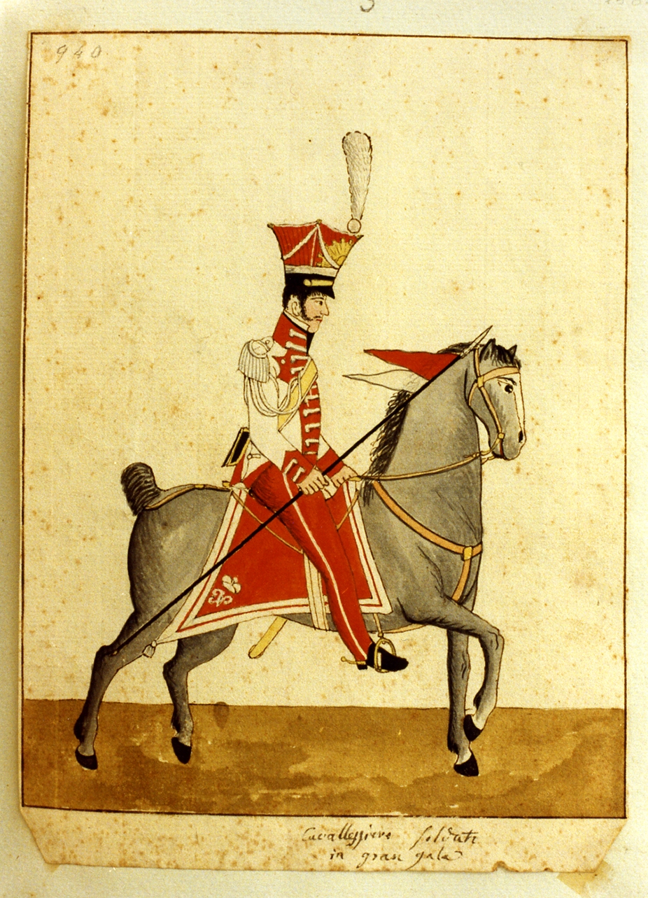 figura maschile (dipinto) - ambito napoletano (sec. XIX)