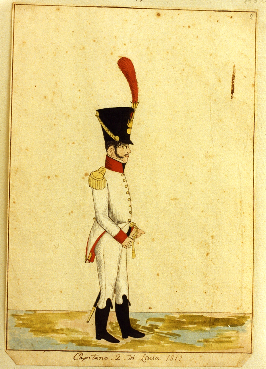 figura maschile (dipinto) - ambito napoletano (sec. XIX)