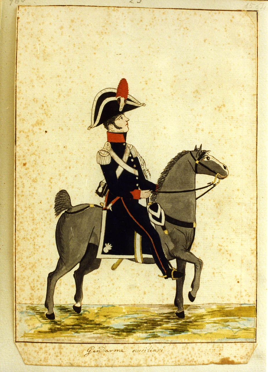 figura maschile (dipinto) - ambito napoletano (sec. XIX)