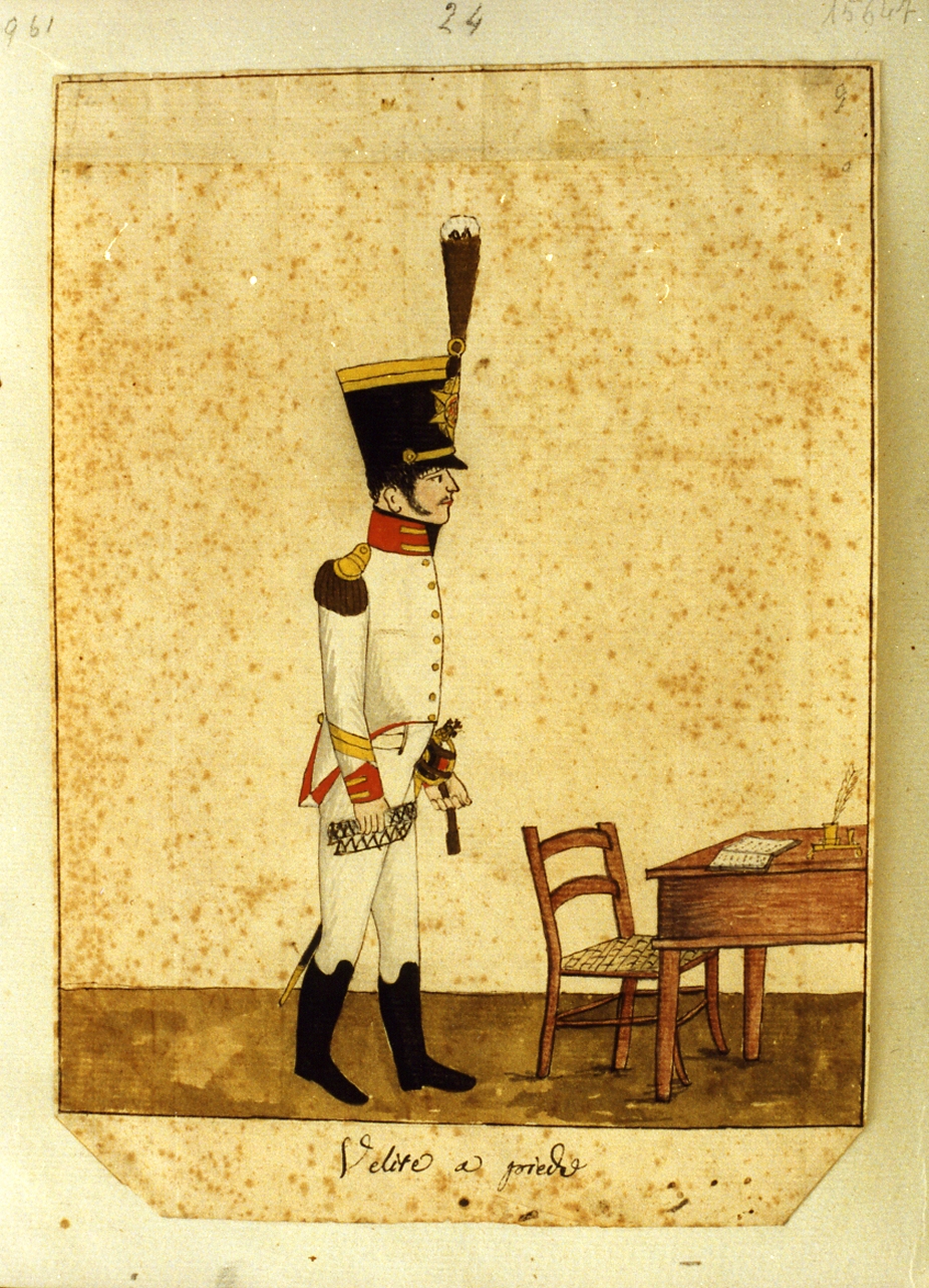 figura maschile (dipinto) - ambito napoletano (sec. XIX)