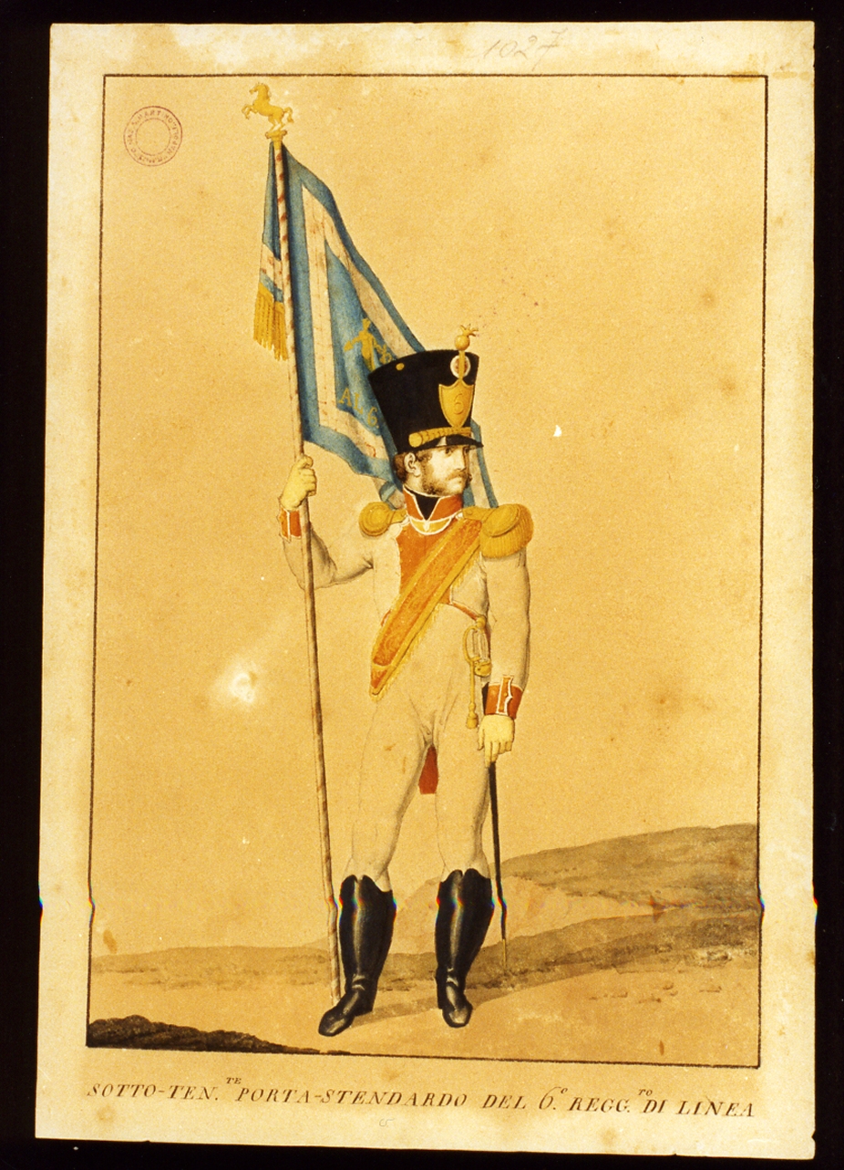 figura maschile (dipinto) - ambito napoletano (sec. XIX)