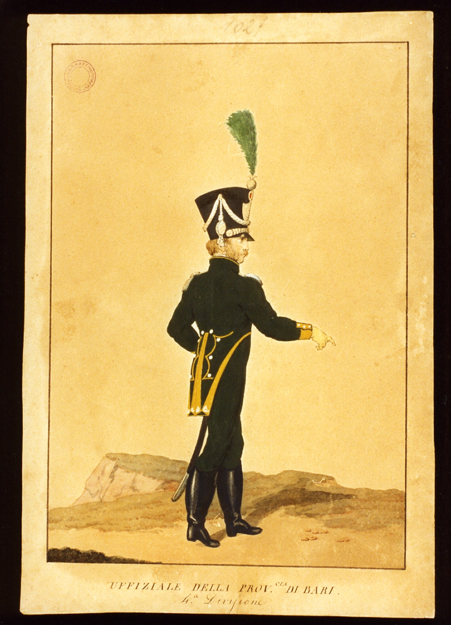 figura maschile (dipinto) - ambito napoletano (sec. XIX)