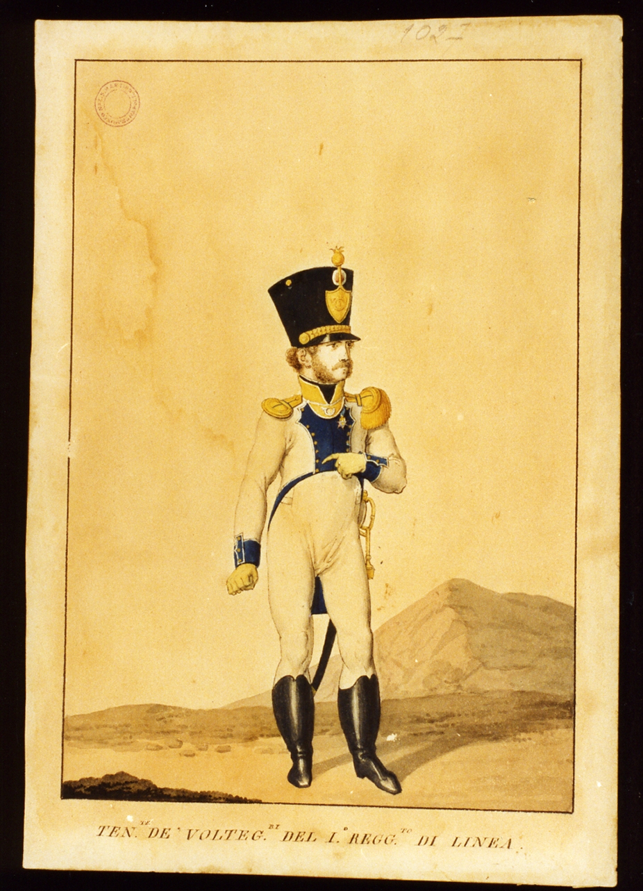 figura maschile (dipinto) - ambito napoletano (sec. XIX)