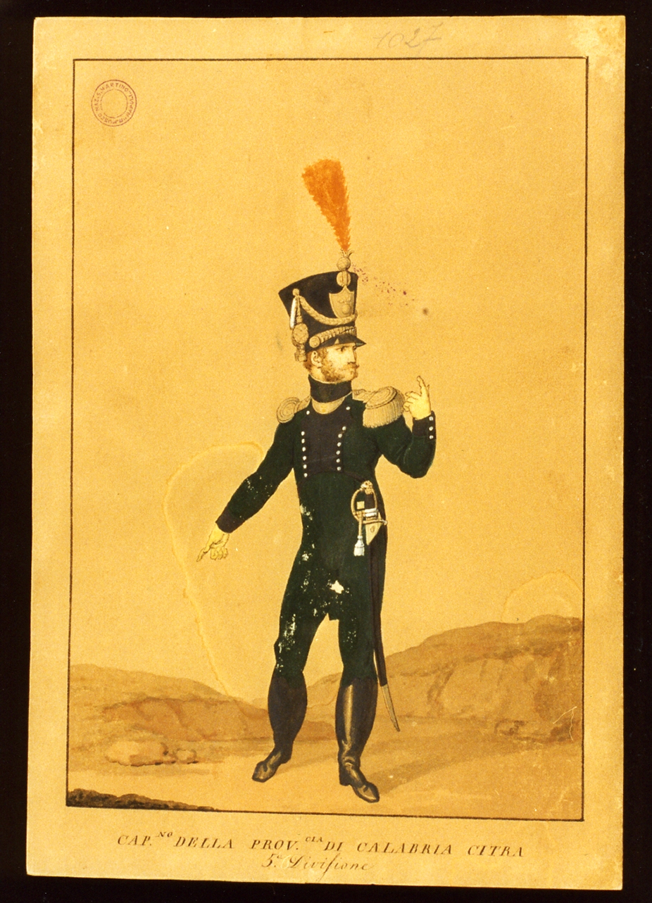 figura maschile (dipinto) - ambito napoletano (sec. XIX)