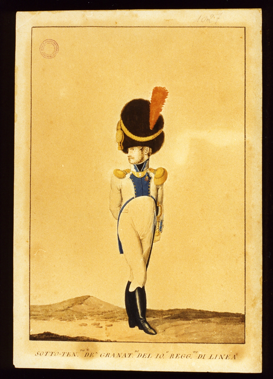 figura maschile (dipinto) - ambito napoletano (sec. XIX)