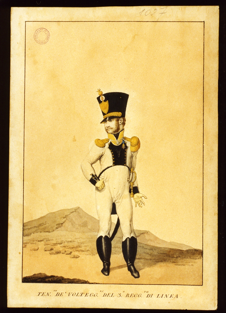 figura maschile (dipinto) - ambito napoletano (sec. XIX)