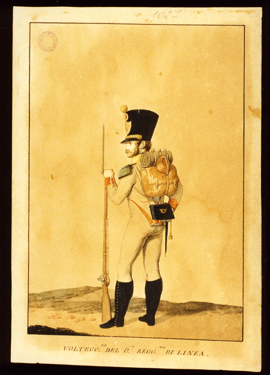 figura maschile (dipinto) - ambito napoletano (sec. XIX)