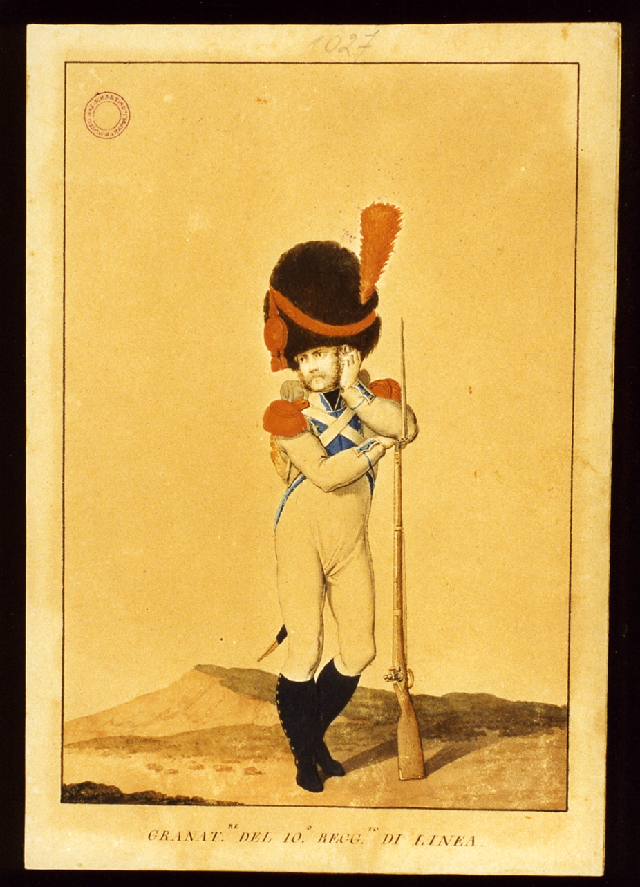 figura maschile (dipinto) - ambito napoletano (sec. XIX)