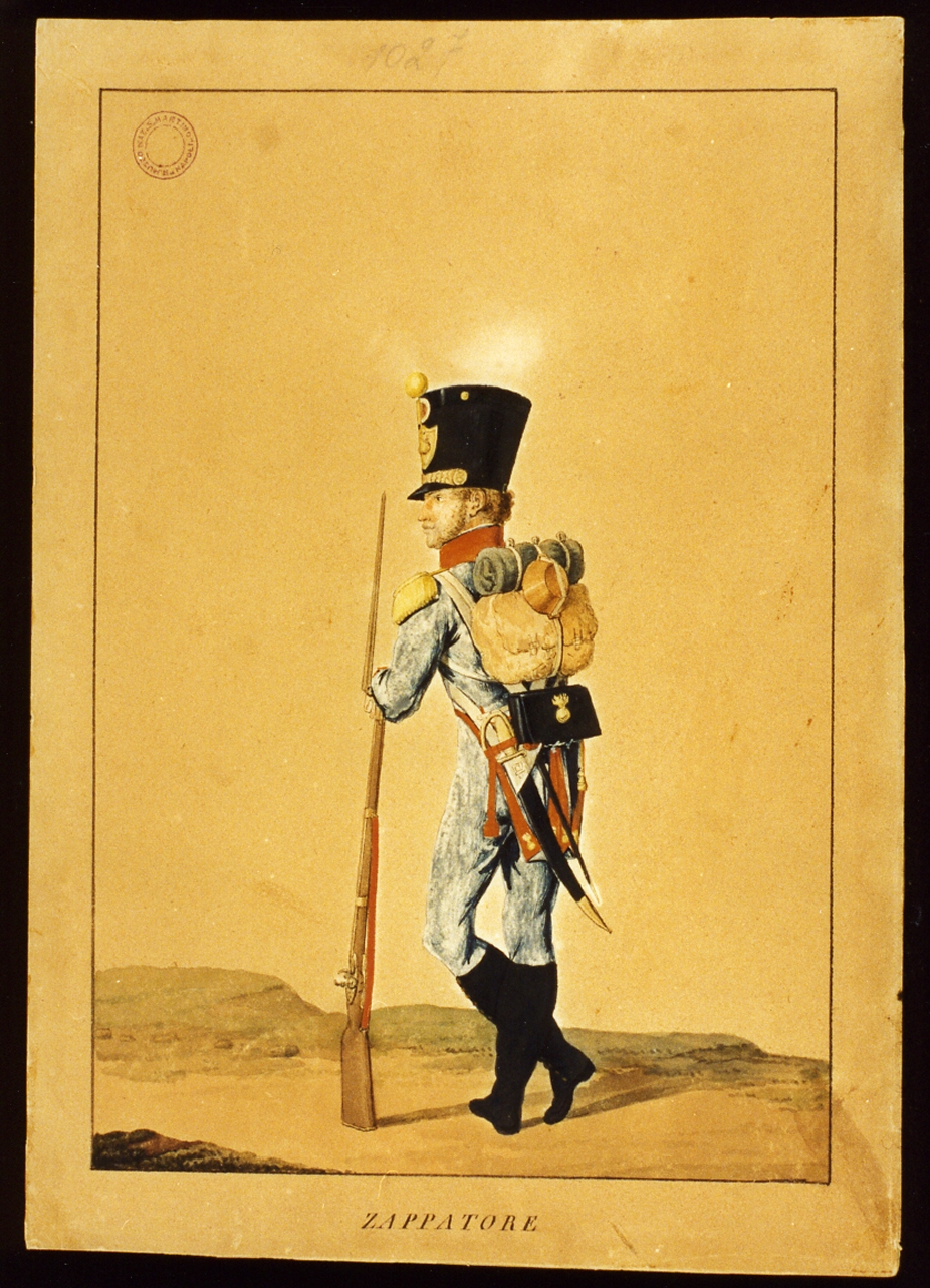 figura maschile (dipinto) - ambito napoletano (sec. XIX)