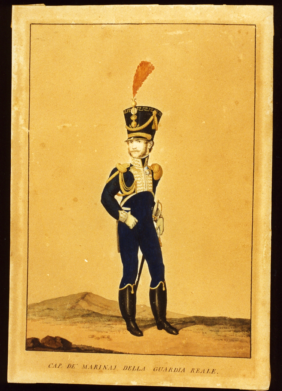 figura maschile (dipinto) - ambito napoletano (sec. XIX)