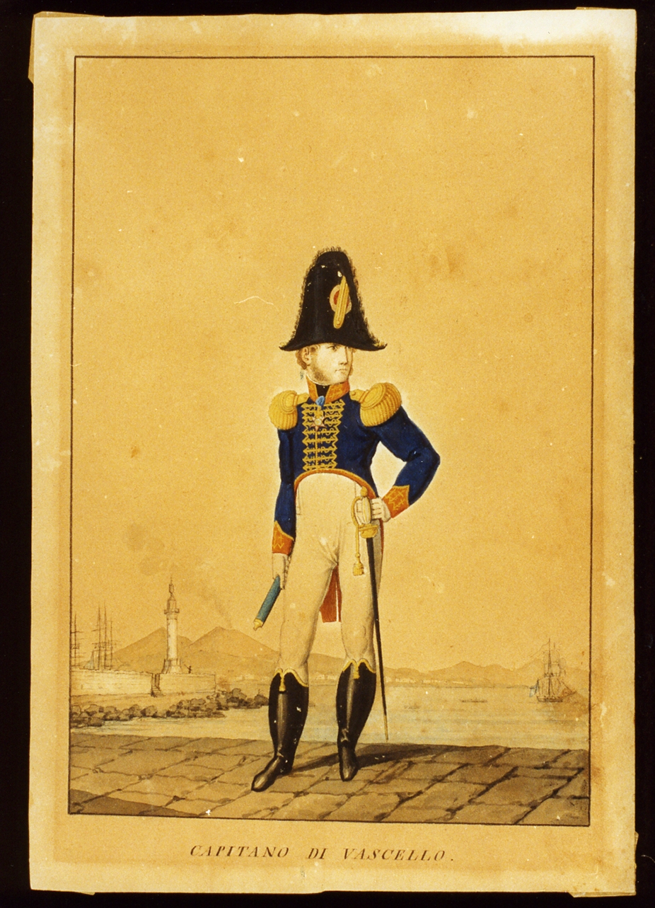 figura maschile (dipinto) - ambito napoletano (sec. XIX)