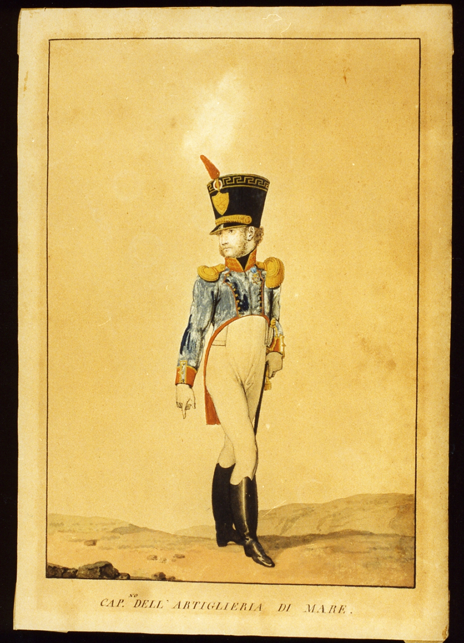 figura maschile (dipinto) - ambito napoletano (sec. XIX)