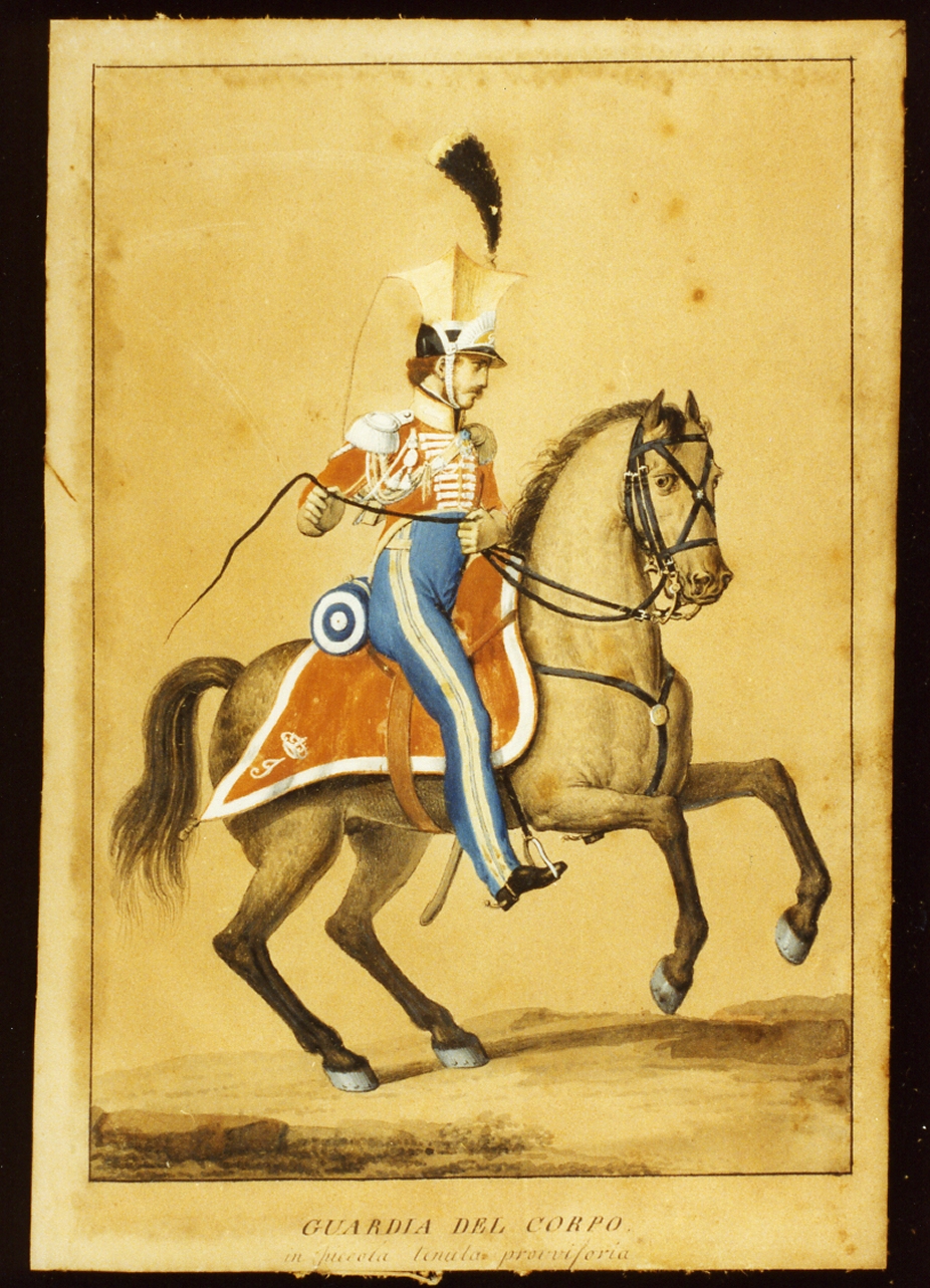 figura maschile (dipinto) - ambito napoletano (sec. XIX)