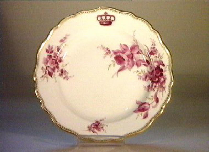 motivi decorativi floreali (piatto) - manifattura di Meissen (sec. XIX)