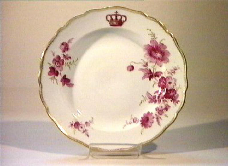 motivi decorativi floreali (piatto) - manifattura di Meissen (sec. XIX)