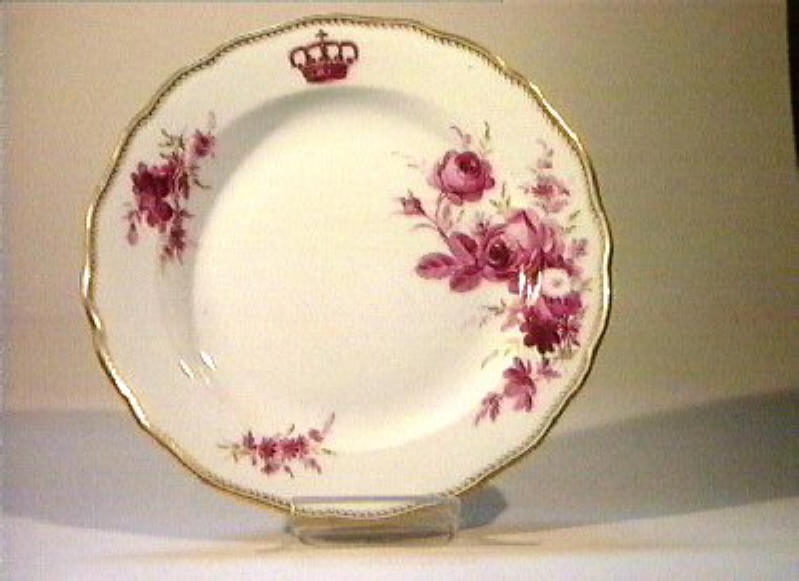 motivi decorativi floreali (piatto) - manifattura di Meissen (sec. XIX)