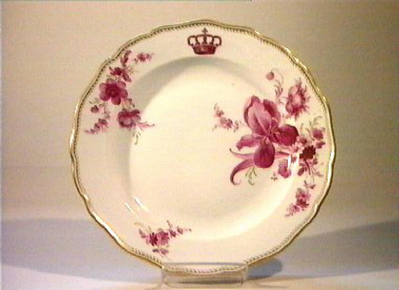 motivi decorativi floreali (piatto) - manifattura di Meissen (sec. XIX)