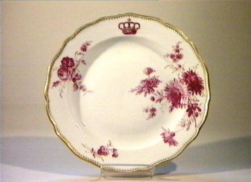 motivi decorativi floreali (piatto) - manifattura di Meissen (sec. XIX)