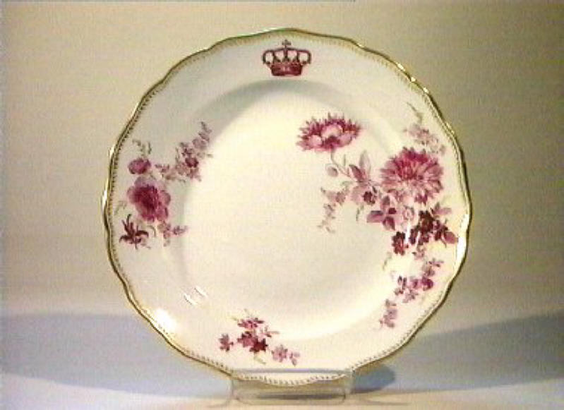 motivi decorativi floreali (piatto) - manifattura di Meissen (sec. XIX)