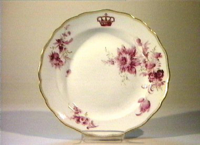 motivi decorativi floreali (piatto) - manifattura di Meissen (sec. XIX)