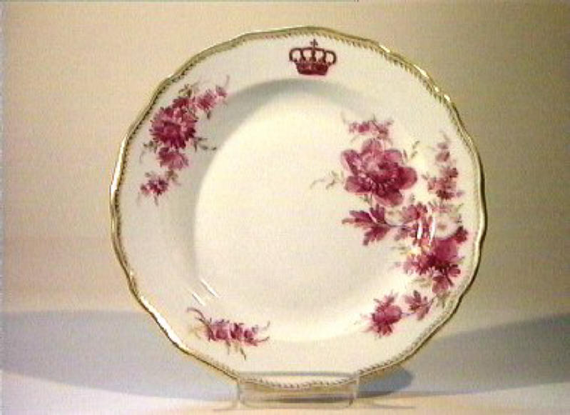 motivi decorativi floreali (piatto) - manifattura di Meissen (sec. XIX)