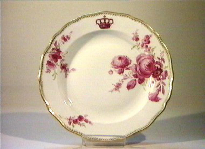 motivi decorativi floreali (piatto) - manifattura di Meissen (sec. XIX)