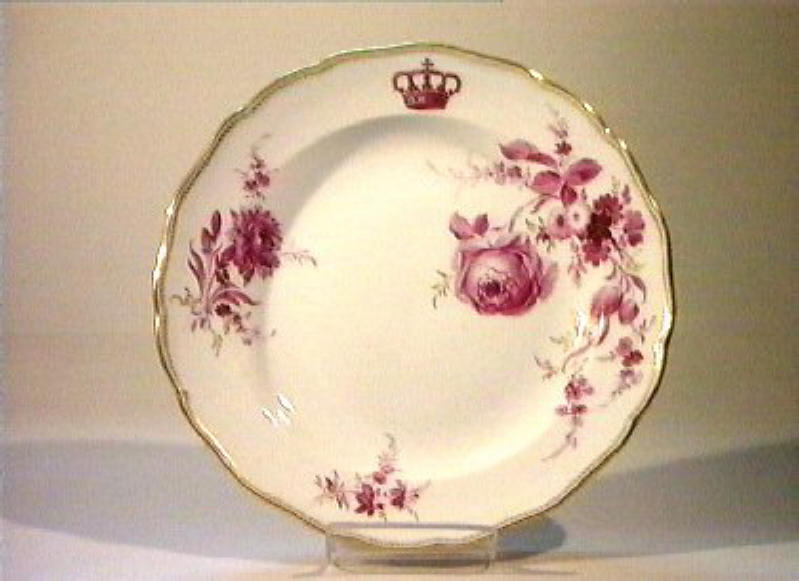 motivi decorativi floreali (piatto) - manifattura di Meissen (sec. XIX)