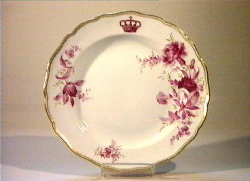 motivi decorativi floreali (piatto) - manifattura di Meissen (sec. XIX)